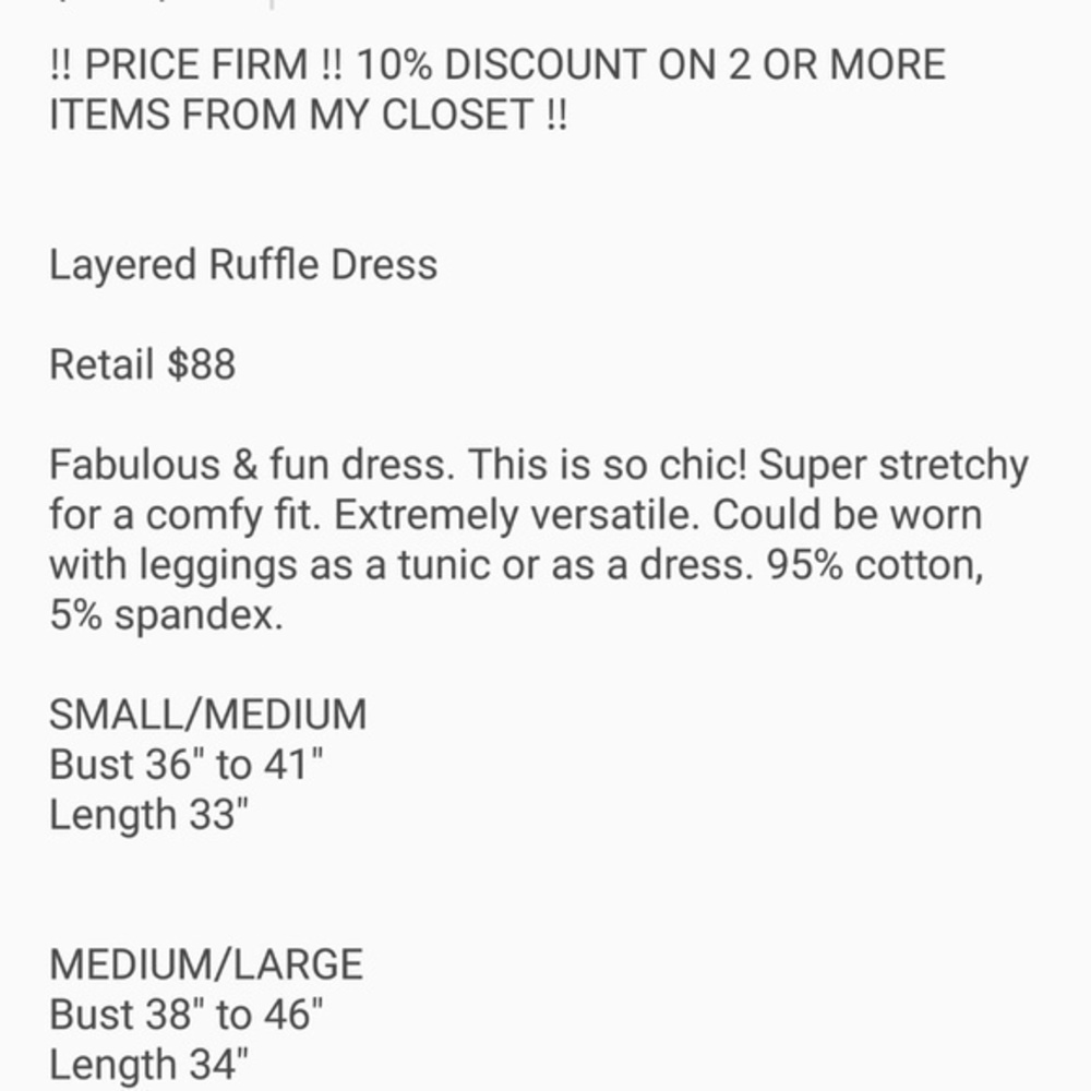 💜 GRAY LAYERED RUFFLE DRESS LONG  SLEEVE SUPER SOFT SWEATER‎ DRESS - Picture 4 of 8